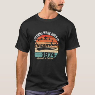 Vintage 50th Birthday Legends Were Born In Decembe T-Shirt