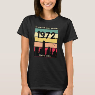 Vintage 50th Birthday Retro Limited Edition 1972 T-Shirt