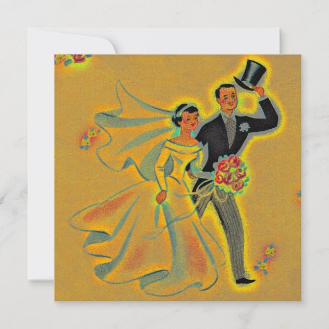 Vintage 50th Golden Anniversary Invitations Invite (Front)