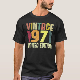 Vintage 52 Birthday Decorations Men 52th BDay 1971 T-Shirt