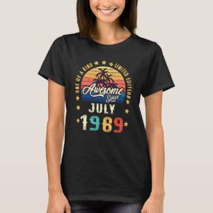 Vintage 53rd Birthday Awesome Since July 1969 Epic T-Shirt