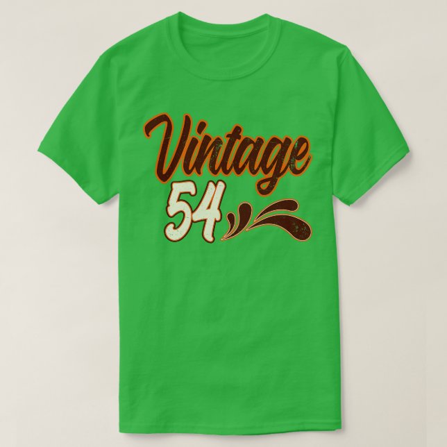 Vintage 54 Years Old Birthday T-Shirt (Design Front)