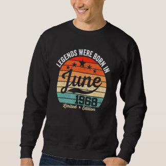 Vintage 54th Birthday Legends Were Born In June 19 Sweatshirt
