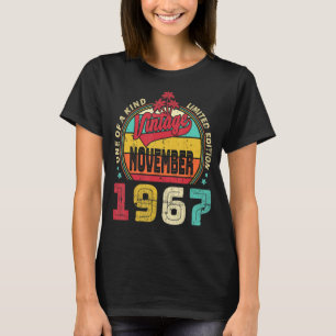 Vintage 55th Birthday Awesome Since November 1967 T-Shirt