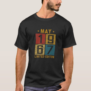 Vintage 55Th Birthday May 1967 Born In 1967 55 Yrs T-Shirt