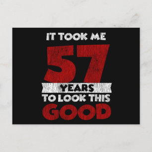 Vintage 57 Years Old Funny 57th Birthday Gift Postcard