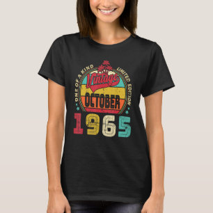 Vintage 57th Birthday Awesome Since October 1965 1 T-Shirt