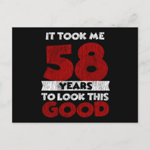 Vintage 58 Years Old Funny 58th Birthday Gift Postcard
