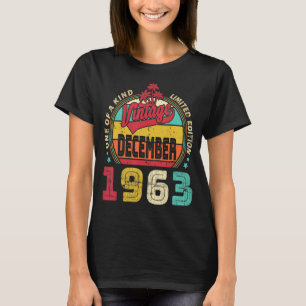 Vintage 59th Birthday Awesome Since December 1963 T-Shirt