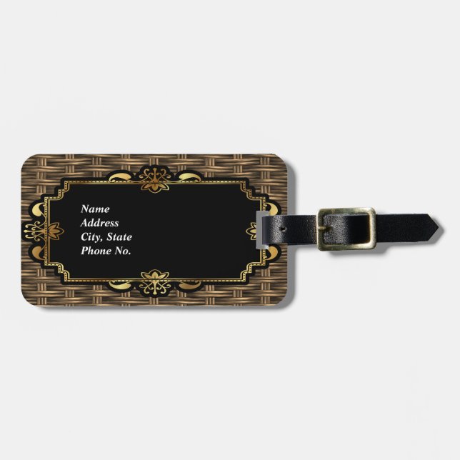 Vintage 5 Luggage Tag Options (Front Horizontal)