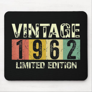 Vintage 60 Birthday Mouse Pad