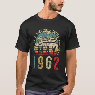 Vintage 60 Years Old May 1962 Decorations 60th Bir T-Shirt