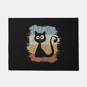 Vintage 60s Colours Retro Comic Cat Cute Kitty Gif Doormat