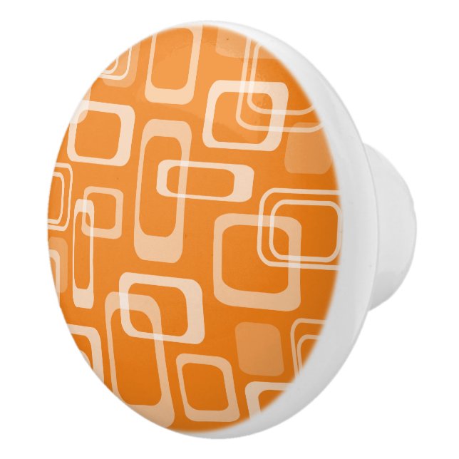 Vintage 60s squares mod pattern ceramic pull knobs (Right)