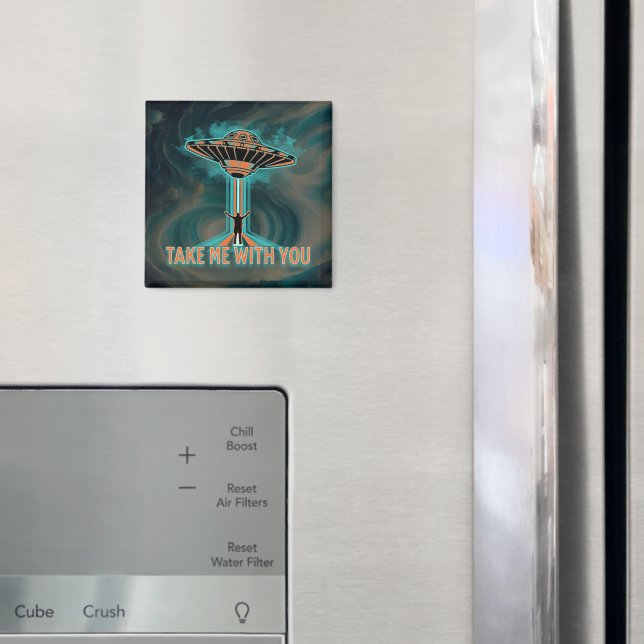 Vintage 60's Style Flying Saucer  Magnet (In Situ (Fridge))