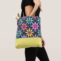 Vintage 60s Vibe Mod Daisies, Colour Block