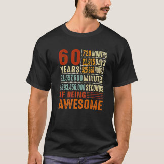Vintage 60Th Birthday 60 Years Wedding Anniversary T-Shirt