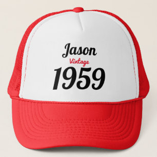 Vintage 60th Birthday Add Your Name & Year Trucker Hat