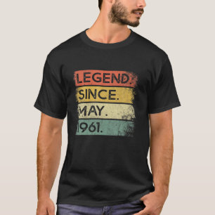 Vintage 60Th Birthday May 1961 60 Years Old T-Shirt