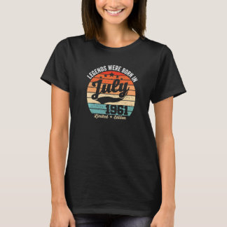 Vintage 61th Birthday Legends Were Born In July 19 T-Shirt