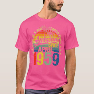 Vintage 63 Years Old April 1959 Decorations 63rd B T-Shirt
