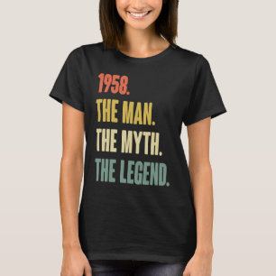 Vintage 63rd 1958 Birthday For 63 Year Old Man T-Shirt