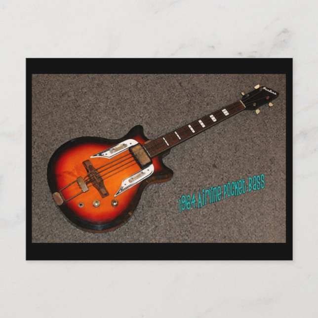 Vintage '64 Airline Bass Postcard (Front)