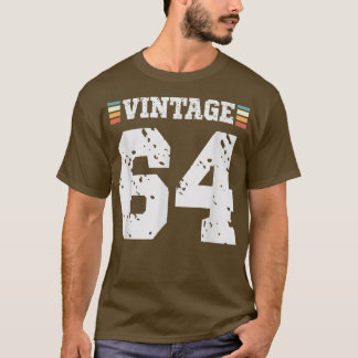 Vintage 64 Year Old Happy 64th Birthday Fun Sports T-Shirt