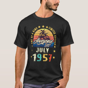 Vintage 65th Birthday Awesome Since July 1957 Epic T-Shirt