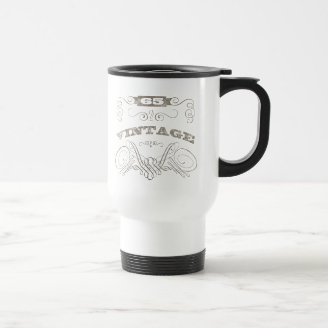 Vintage 65th Birthday Travel Mug (Right)