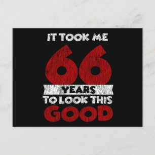 Vintage 66 Years Old Funny 66th Birthday Gift Postcard