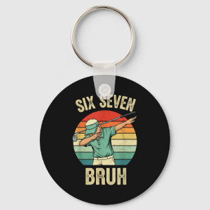 Vintage 67 Meme 6 7 Six Seven Bruh Golf Golfer Fun Key Ring