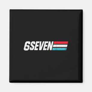 Vintage 67 Meme Retro 6 Seven Magnet