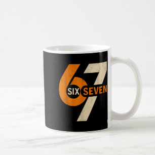 Vintage 67 Six Seven 6 7 Number Retro 67 Meme Coffee Mug