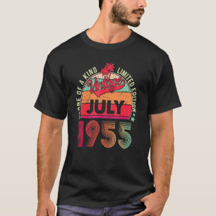 Vintage 67th Birthday Awesome Since July 1955 T-Shirt