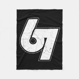 Vintage 6 7 Meme Six Seven Namaste Funny Halloween Fleece Blanket