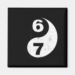 Vintage 6 7 Yin Yang Namaste Six Seven Nostalgia Magnet