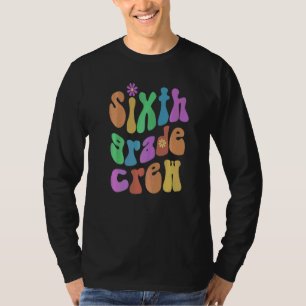 Vintage 6th Grade Crew Teacher Hello Sixth Gr Retr T-Shirt