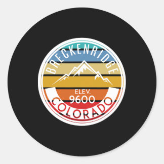 Vintage 70s 80s Breckenridge Colorado Rocky Mounta Classic Round Sticker