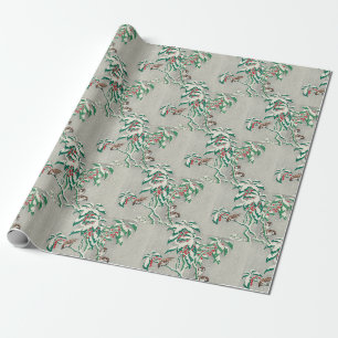 Vintage 70s Christmas wrapping paper