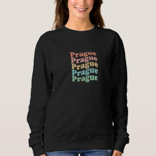 Vintage 70's Czech Hippie City - Retro Prague Prem Sweatshirt