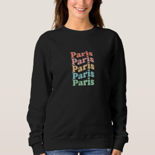Vintage 70's France Hippie City   Retro Paris Sweatshirt