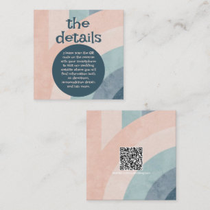 Vintage 70s Rainbow Wedding Enclosure Card