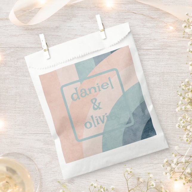 Vintage 70s Rainbow Wedding Favour Bags (Clipped)