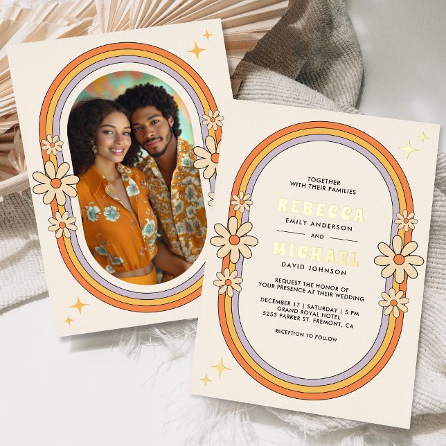 Vintage 70s Retro Colourful Groovy Wedding Gold (Creator Uploaded)