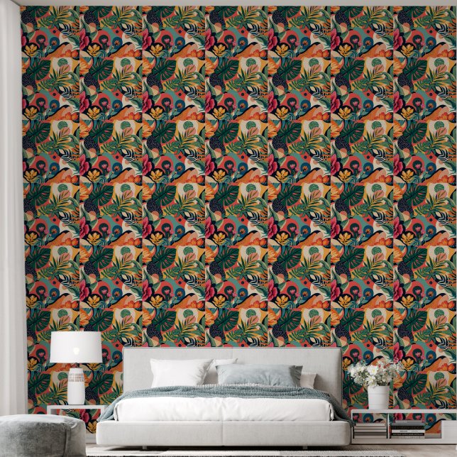 Vintage 70s Retro Wallpaper – Nostalgic Earthy  (Bedroom)