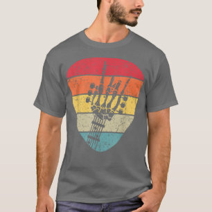 Vintage 70s Rock & Roll Skeleton Guitar Music Love T-Shirt