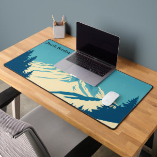 Vintage 70s Ski Club Retro Winter Desk Mat