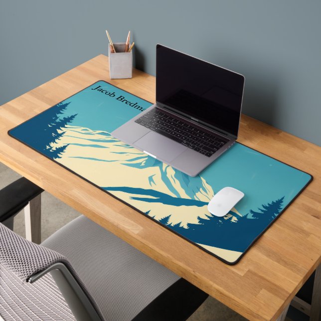 Vintage 70s Ski Club Retro Winter Desk Mat (Office 2)