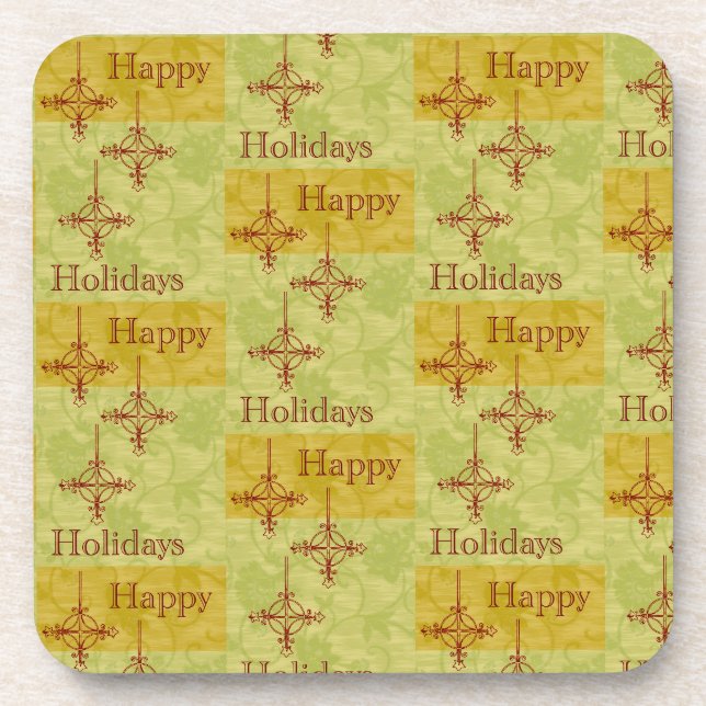 Vintage 70's Style Christmas Coaster (Front)